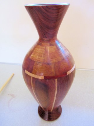 Segmented vase won a highly commended certificate for Chris Withall